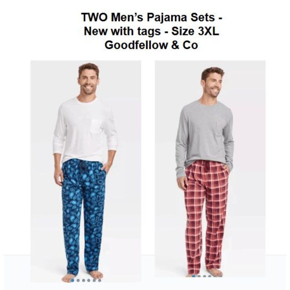Goodfellow TWO NEW PAJAMA SETS men's 3XL